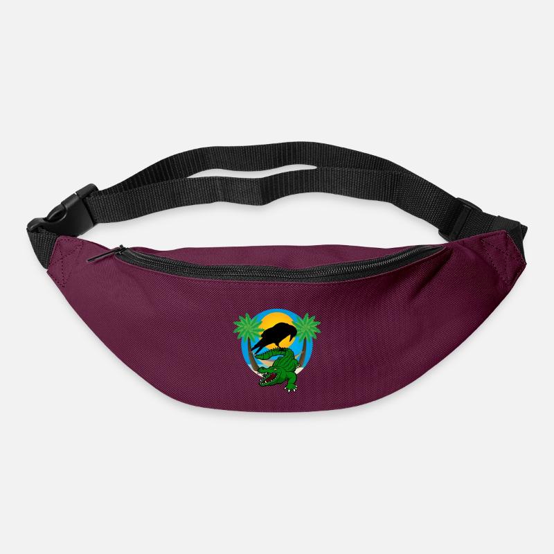 Plastic palm trees - Bum bag - burgundy
