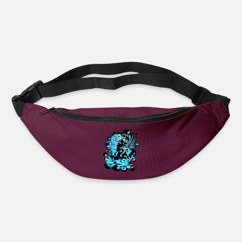 Aquarius Element Wasser cutout - Gürteltasche - Burgunderrot