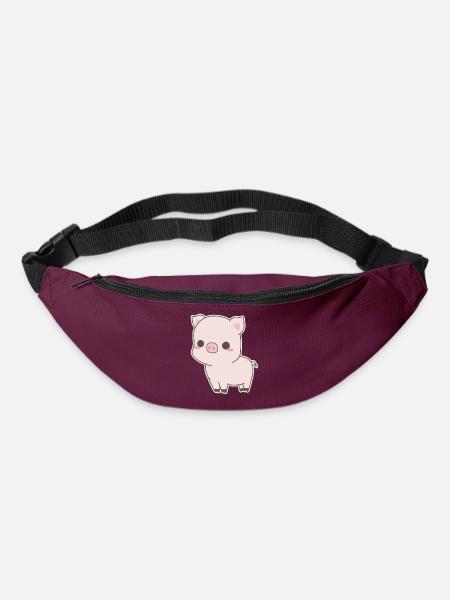 Süßes Schwein - Gürteltasche - Burgunderrot