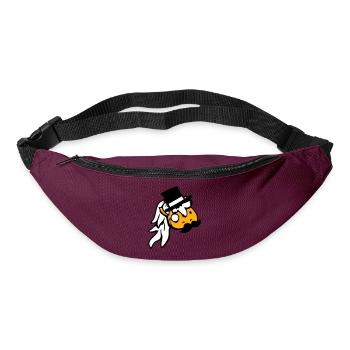 Cheval Sir Lord Rich Monocle Lunettes Chapeau haut de forme - Sac banane - bordeaux  - Devant