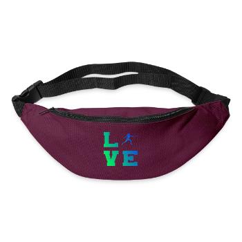 Ultimate Frisbee Geschenkidee für die Discgolferin - Gürteltasche - Burgunderrot - Vorne