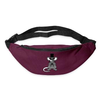 Mr. Mouse Top Hat Monocle Glasses Rich Mr. - Bum bag - burgundy - Front