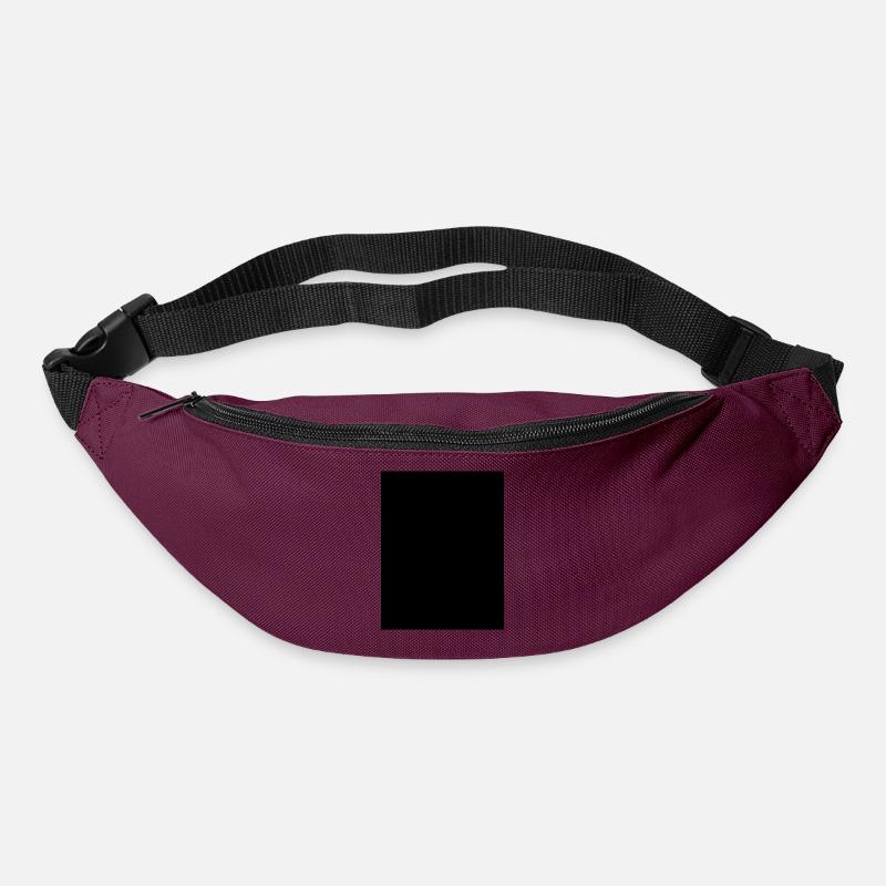 schwarz - Gürteltasche - Burgunderrot