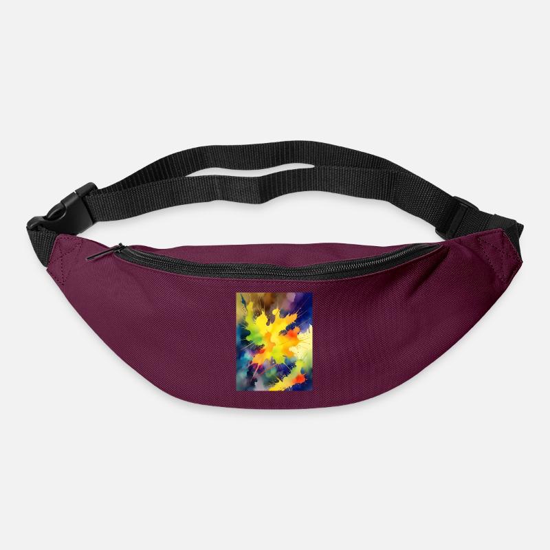 Color Explosion Abstract Splash - Bum bag - burgundy