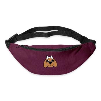 Dog Face Girl Cute Bow Female Woman - Bum bag - burgundy - Front