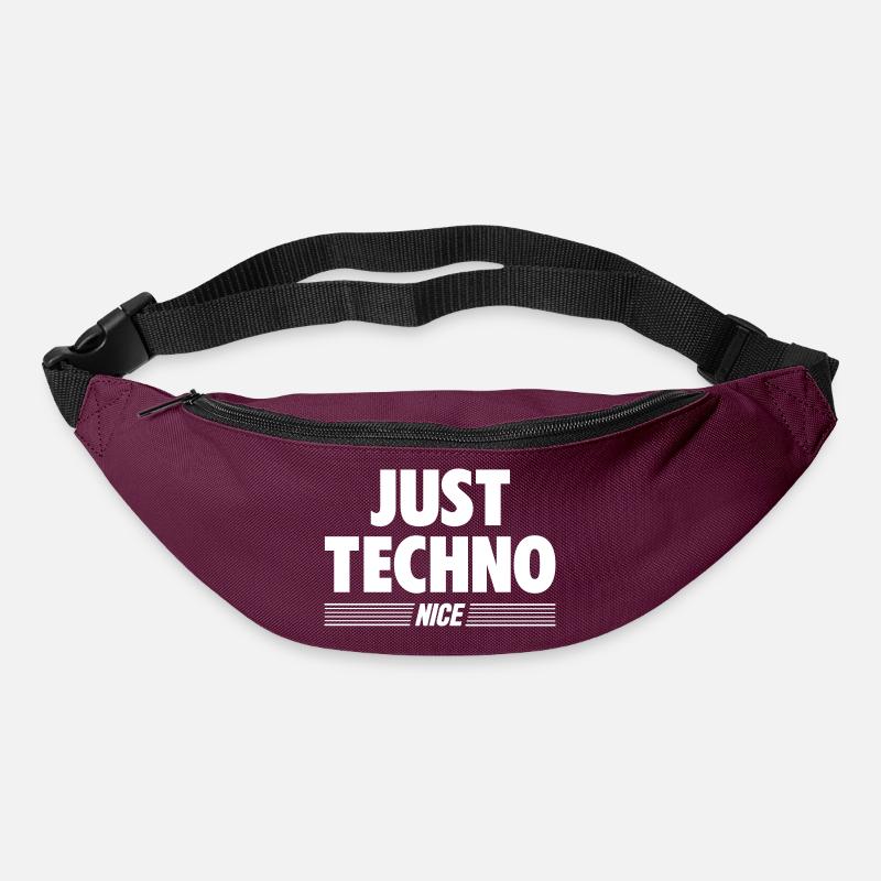 Nur Techno - Gürteltasche - Burgunderrot