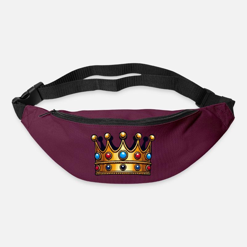 krone - Gürteltasche - Burgunderrot