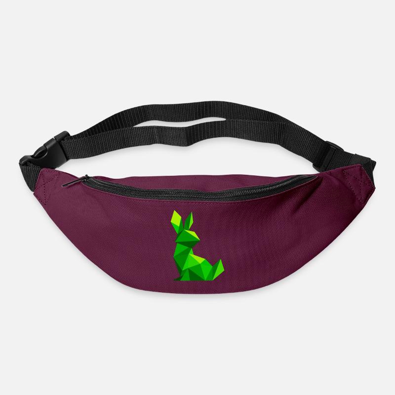 Lowpoly Kaninchen - Gürteltasche - Burgunderrot