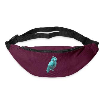 Poly Stil Eule - Gürteltasche - Burgunderrot - Vorne