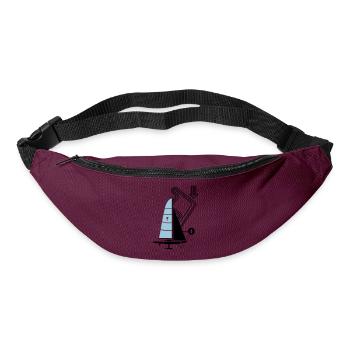 Modern Sailing Yacht Regatta Course Sailboat Yacht - Bum bag - burgundy - Front