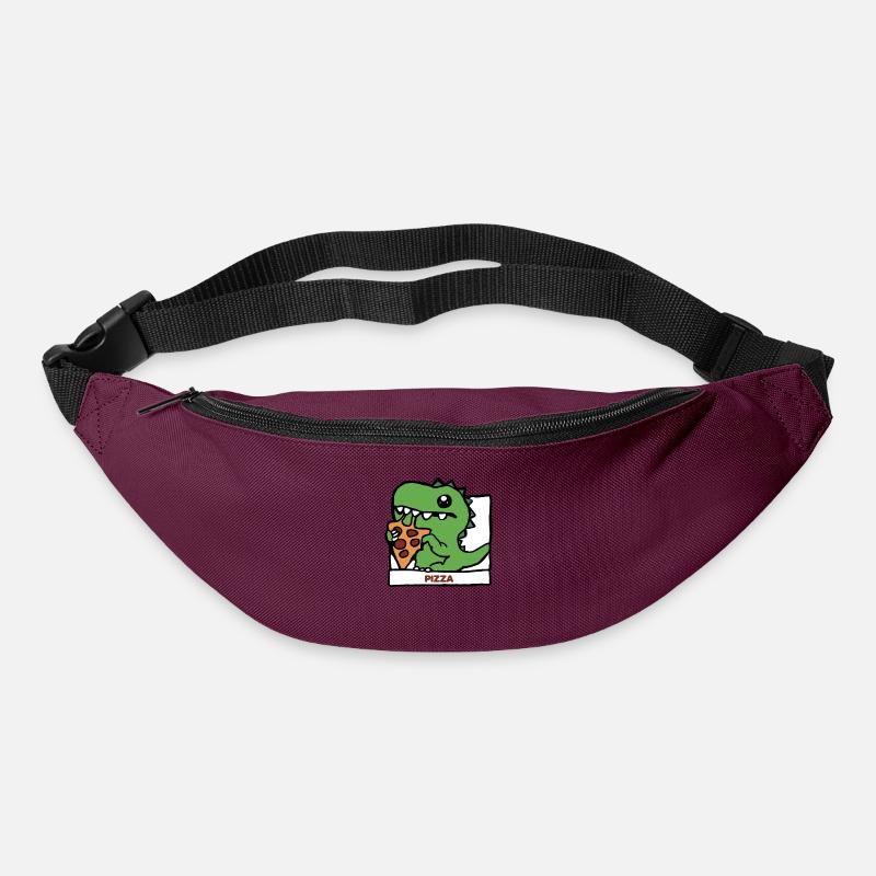 Pizza Saurier Dino Geschenk Idee - Gürteltasche - Burgunderrot