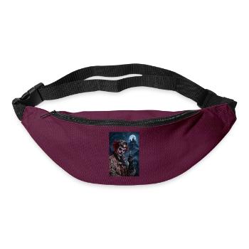 Unheimlicher Clown-Chirurg – Halloween-Horror - Gürteltasche - Burgunderrot - Vorne