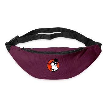 Sir Bird Top Hat Monocle Glasses Rich Mr. - Bum bag - burgundy - Front