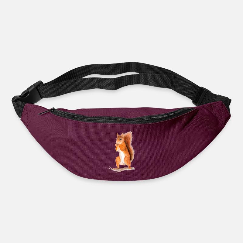eichhörnchen - Gürteltasche - Burgunderrot