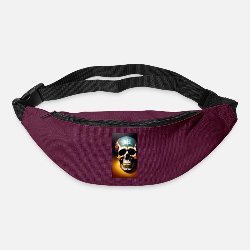Mexikanischer Schädel - Gürteltasche - Burgunderrot