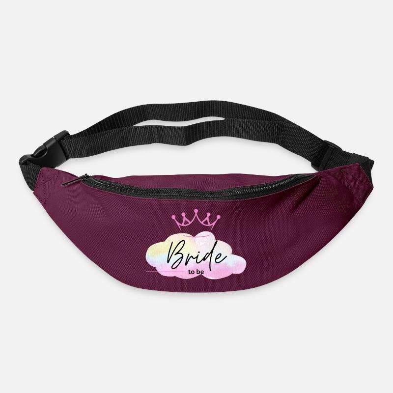Bride to be - Rainbow Cloud with Crown - Bum bag - burgundy