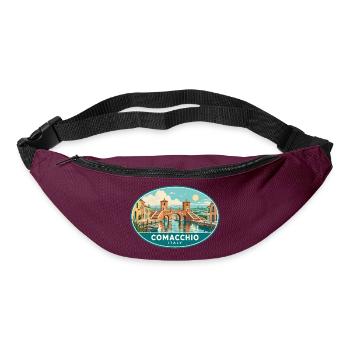 Erleben Sie Comacchio in Italien Vintage Canal Town - Gürteltasche - Burgunderrot - Vorne