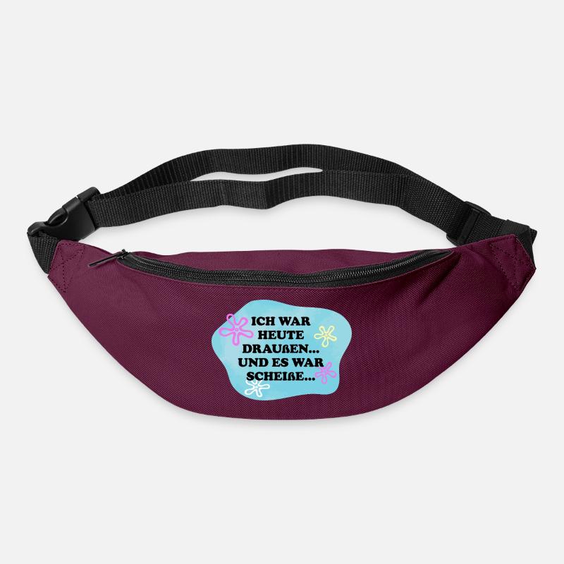 Ich war draußen | Sarkasmus Retro Meme - Gürteltasche - Burgunderrot