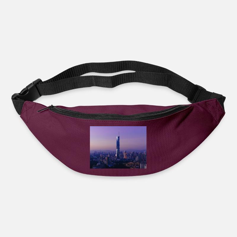 Silhouette du crépuscule avec flèche - Sac banane - bordeaux