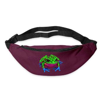 buntes tierbild, amphibien, laubfrosch - Gürteltasche - Burgunderrot - Vorne
