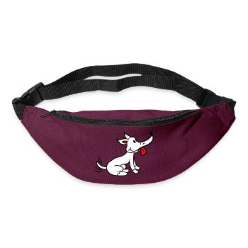 Dog wagging excited cute happy - Bum bag - burgundy - Front