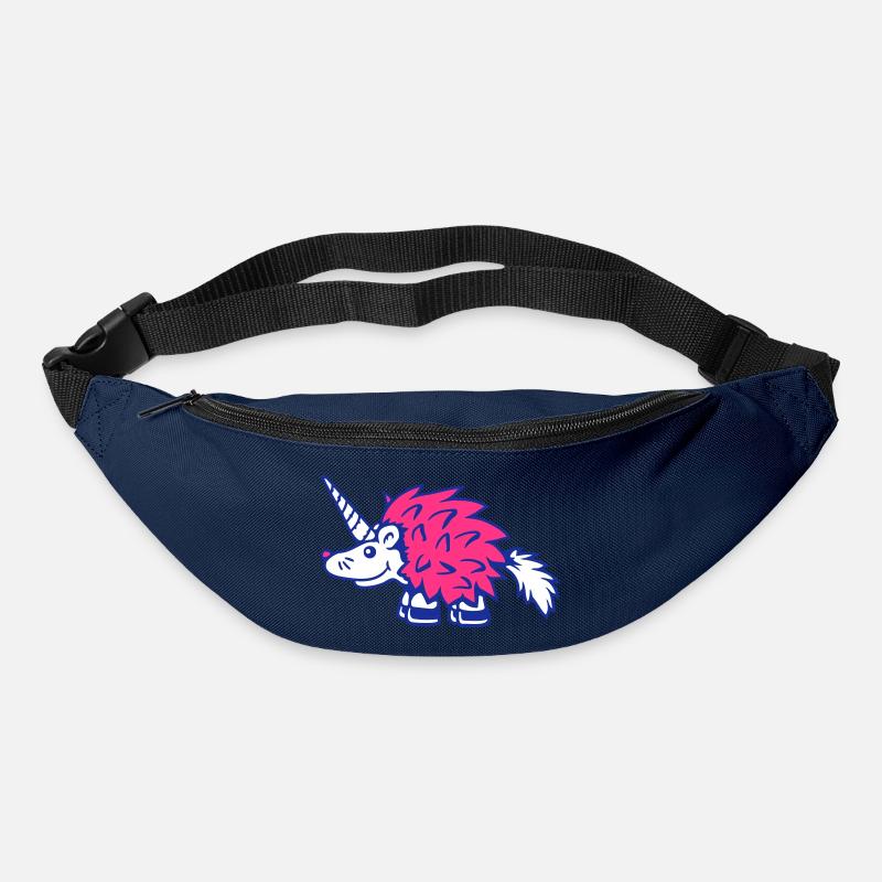 Einhorn Igel Tier Süß Pink Cool Mischwesen Cartoon - Gürteltasche - Navy
