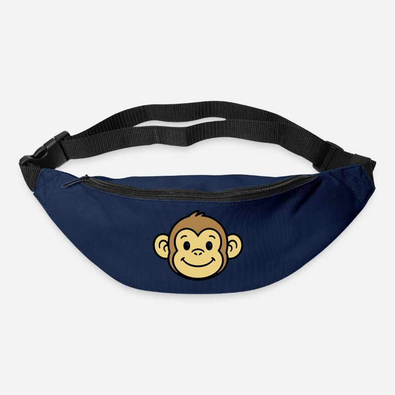 Visage de Singe - Sac banane - marine