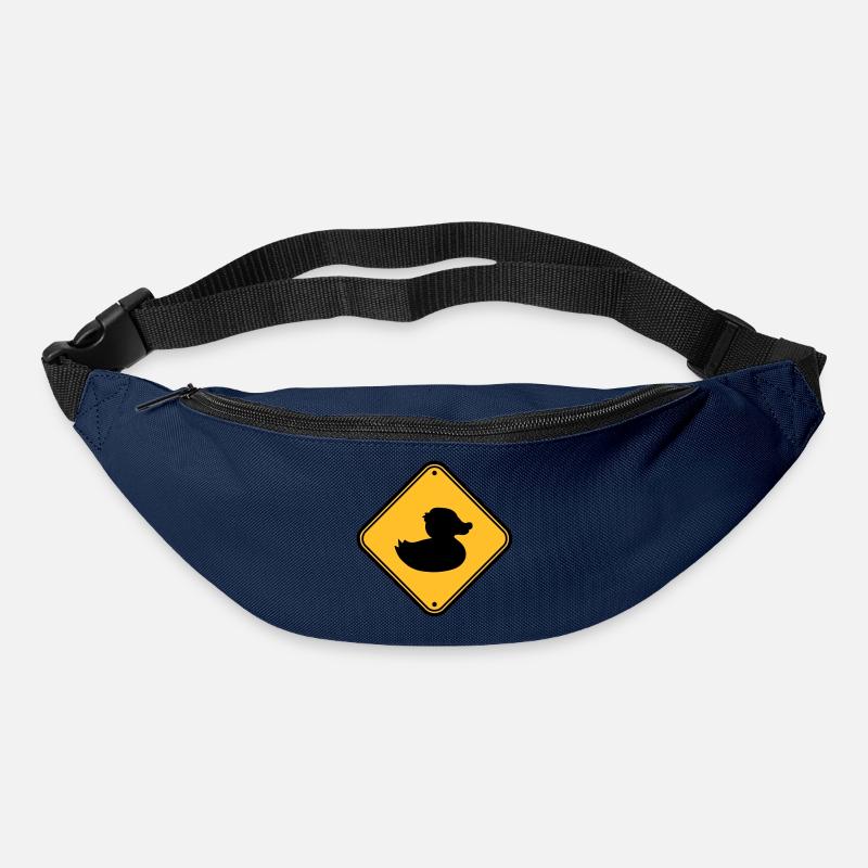 zone bouclier interdite note danger mise en garde - Sac banane - marine