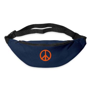 peace symbol orange - Gürteltasche - Navy - Vorne