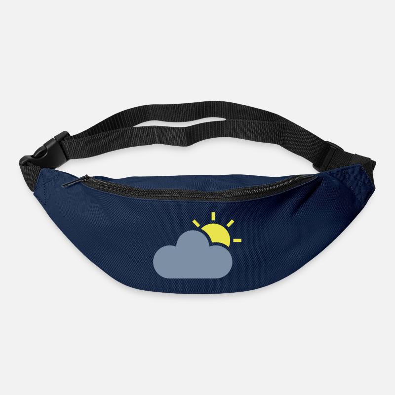 weather symbol - sun & cloud - Bum bag - navy