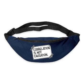 Correlation Is Not Causation Nerd Wissenschaft - Gürteltasche - Navy - Vorne