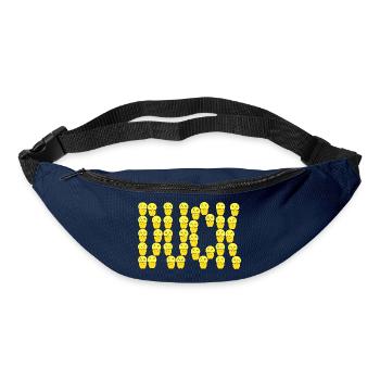 Typographie du canard mignon - Sac banane - marine - Devant