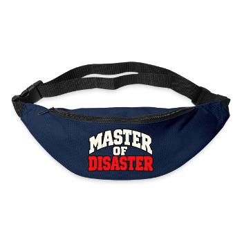 Master of Disaster – Lustiger Chaos Spruch - Gürteltasche - Navy - Vorne