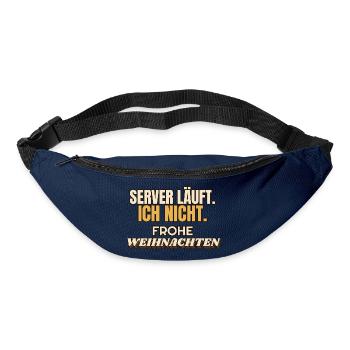 Server läuft. Ich nicht. Frohe Weihnachten - IT - Gürteltasche - Navy - Vorne