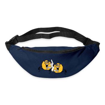 2 friends team couple stoned kiffen kiffer stoned h - Bum bag - navy - Front