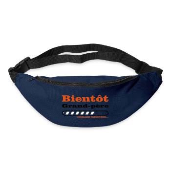 bientôt grand père  - Sac banane - marine - Devant