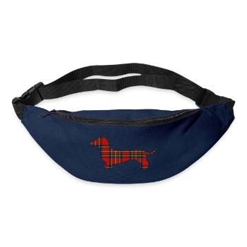Tartan-Wursthund | Pyrenäenlinien-Labor - Gürteltasche - Navy - Vorne