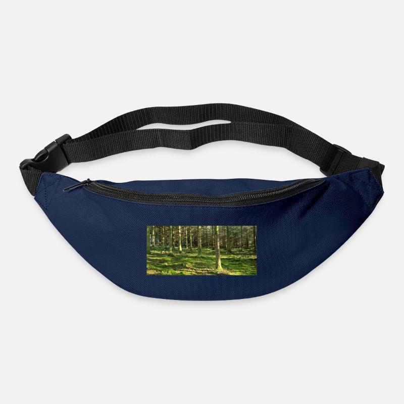 Lichter Waldlandschaft Druckdesign - Gürteltasche - Navy