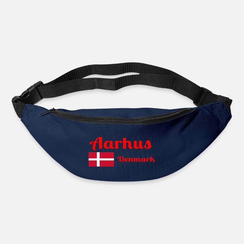 Aarhus, Danemark - Imprimés élégants - Sac banane - marine