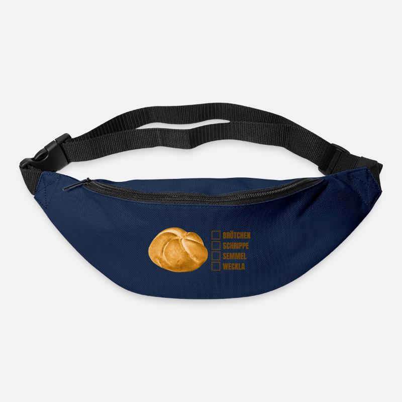 Brötchen oder Semmel? – Lustiges Dialekt-Design - Gürteltasche - Navy