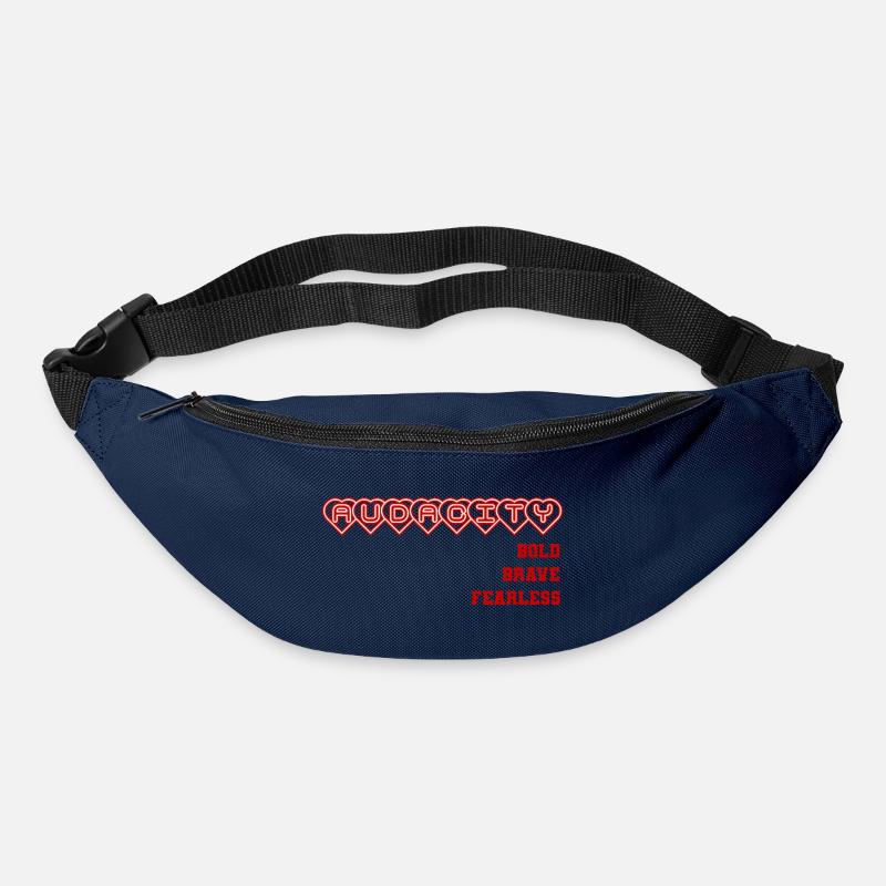 Mutige Ehrliche Herzensbindung Design, Statement  - Gürteltasche - Navy