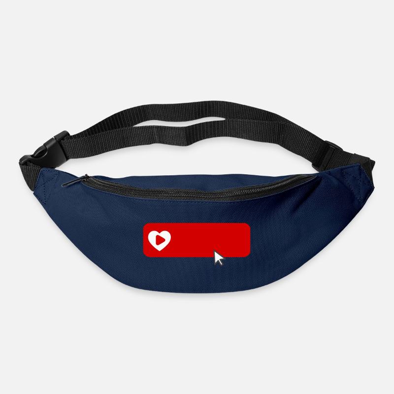 Cool YouTube Inspired Subscribe Flat Icon - Bum bag - navy