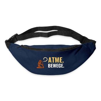 Atme. Bewege. – Rutschfeste Yoga-Fans – Yoga. - Gürteltasche - Navy - Vorne