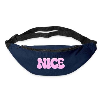 Schöne pastellrosa Bläschen - Gürteltasche - Navy - Vorne