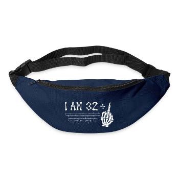 J’ai 32 ans et majeur - 33e anniversaire - Sac banane - marine - Devant