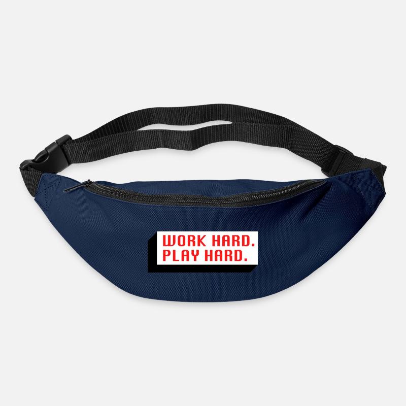 Work Hard. Play Hard. (Red) - Bum bag - navy