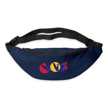 Clown Colorful Letters Text Logo Funny Funny - Bum bag - navy - Front