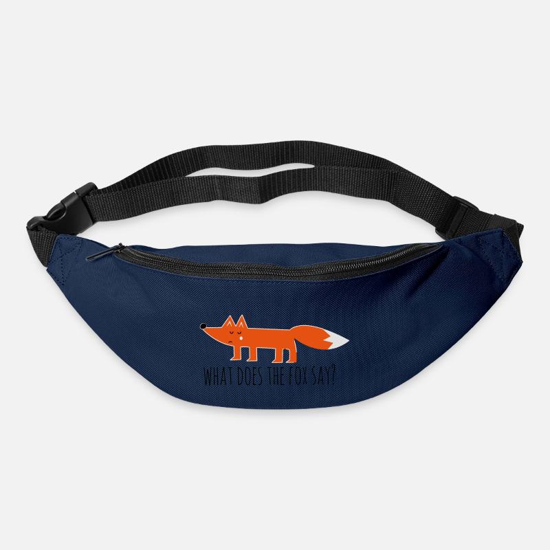 fuchs fox what does the fox say lustige sprüche - Gürteltasche - Navy