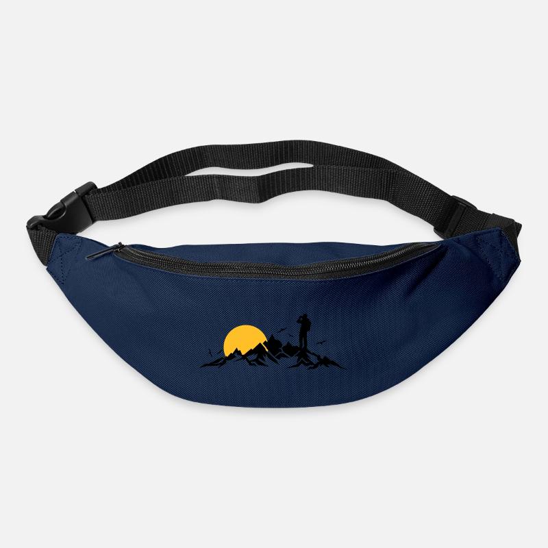 Natur - Berge Wanderer - Gürteltasche - Navy