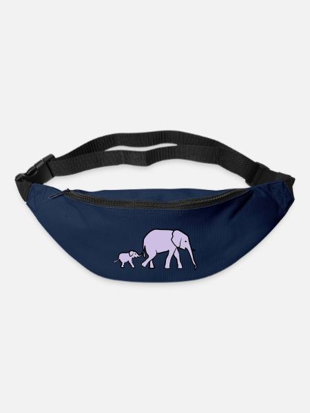 Elefant, Elefanten - Gürteltasche - Navy